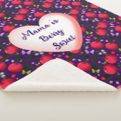 Custom and personalized Cute Cherry Butterfly  シェルパブランケット (3/4)