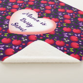 Custom and personalized Cute Cherry Butterfly  シェルパブランケット (3/4)