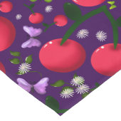 Custom and personalized Cute Cherry Butterfly  ショートテーブルランナー (コーナー)