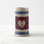 Custom and personalized Cute Cherry Butterfly  ビールジョッキ (中央)