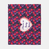 Custom and personalized Cute Cherry Butterfly  フリースブランケット (正面)