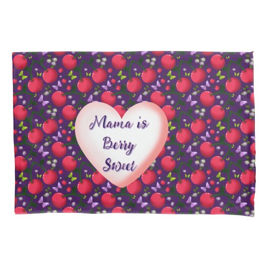 Custom and personalized Cute Cherry Butterfly  枕カバー (正面)