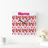 Custom and personalized Cute Coquette Gift スクエア壁時計 (ホーム)