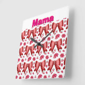 Custom and personalized Cute Coquette Gift スクエア壁時計 (傾斜)