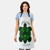 Custom and personalized Cute Turtle  エプロン (着用した状態)