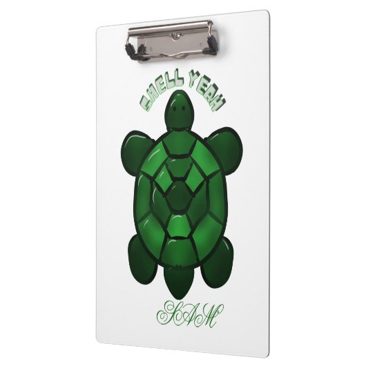 Custom and personalized Cute Turtle  クリップボード (左)