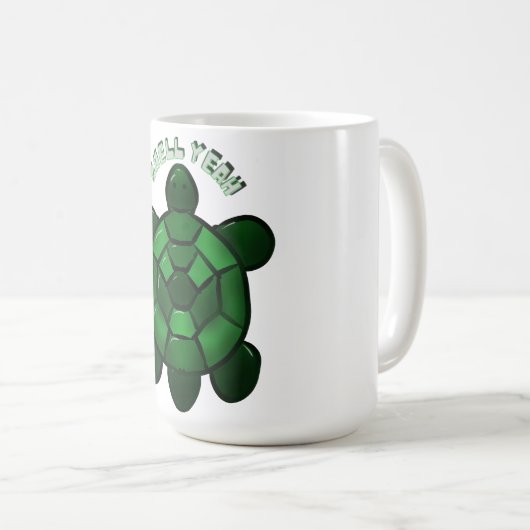Custom and personalized Cute Turtle  コーヒーマグカップ (正面右)