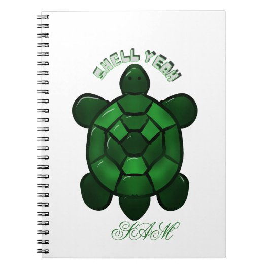 Custom and personalized Cute Turtle  ノートブック (正面)