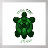 Custom and personalized Cute Turtle  ポスター (正面)