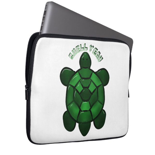 Custom and personalized Cute Turtle  ラップトップスリーブ (正面右)