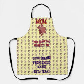 Custom and personalized family quote gift  エプロン (正面)