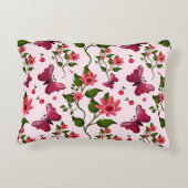 Custom and personalized floral Butterfly pattern  アクセントクッション (裏面)