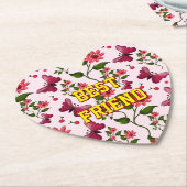 Custom and personalized floral Butterfly pattern  ペーパーコースター (アングル)