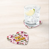 Custom and personalized floral Butterfly pattern  ペーパーコースター (インサイチュ)