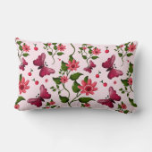 Custom and personalized floral Butterfly pattern  ランバークッション (裏面)