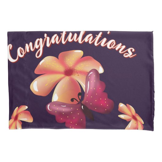 Custom and personalized floral Butterfly Pattern  枕カバー (正面)