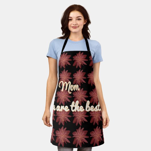 Custom and personalized floral gift  エプロン (着用した状態)