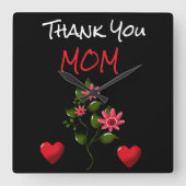 Custom and personalized floral gift  スクエア壁時計 (正面)