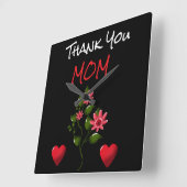 Custom and personalized floral gift  スクエア壁時計 (傾斜)