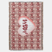 Custom and personalized floral gift for Mom スローブランケット (正面縦)
