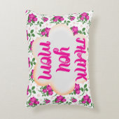 Custom and personalized floral pattern  アクセントクッション (正面(垂直))