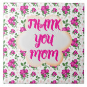 Custom and personalized floral pattern  タイル (正面)