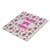 Custom and personalized floral pattern  タイル (側面)