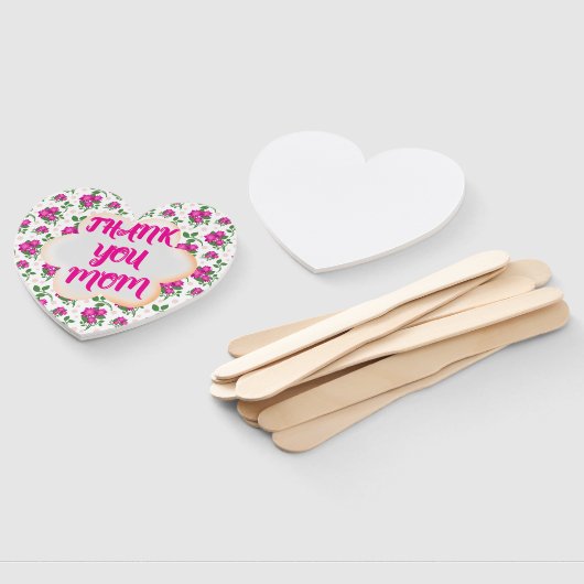 Custom and personalized floral pattern  ハンドファン (組立なし)