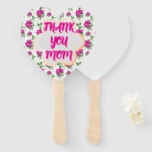 Custom and personalized floral pattern  ハンドファン (正面&裏面)