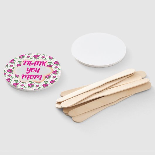 Custom and personalized floral pattern  ハンドファン (組立なし)