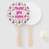 Custom and personalized floral pattern  ハンドファン (正面&裏面)