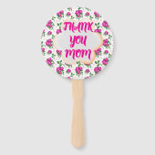 Custom and personalized floral pattern  ハンドファン (正面)