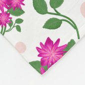 Custom and personalized floral pattern  フリースブランケット (角)