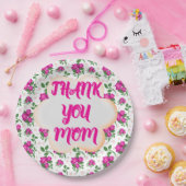 Custom and personalized floral pattern  ペーパープレート (パーティー)