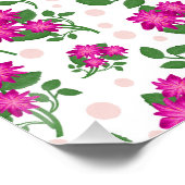 Custom and personalized floral pattern  ポスター (コーナー)