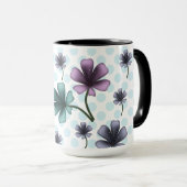 Custom and personalized floral pattern  マグカップ (正面右)