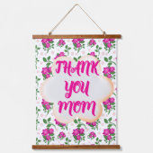 Custom and personalized floral pattern  吊り下げ型タペストリー (正面)