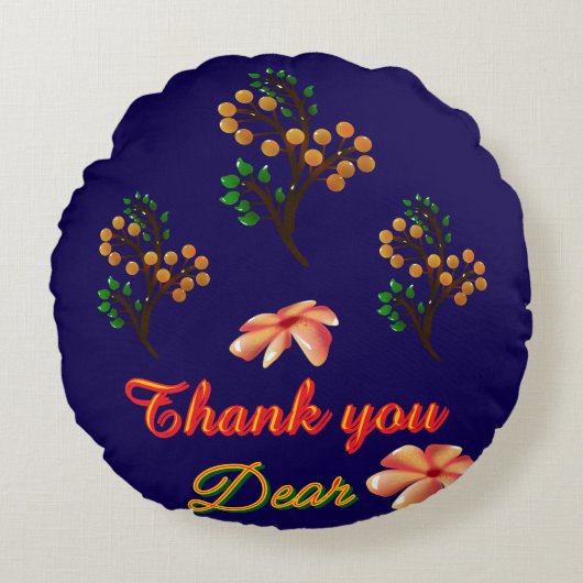 Custom And personalized gift Botanical Pattern  ラウンドクッション (正面)