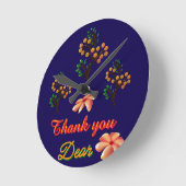 Custom And personalized gift Botanical Pattern  ラウンド壁時計 (傾斜)