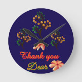 Custom And personalized gift Botanical Pattern  ラウンド壁時計 (正面)