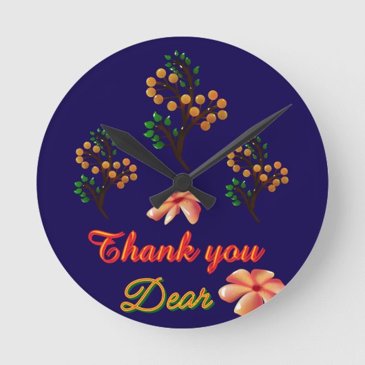 Custom And personalized gift Botanical Pattern  ラウンド壁時計 (正面)