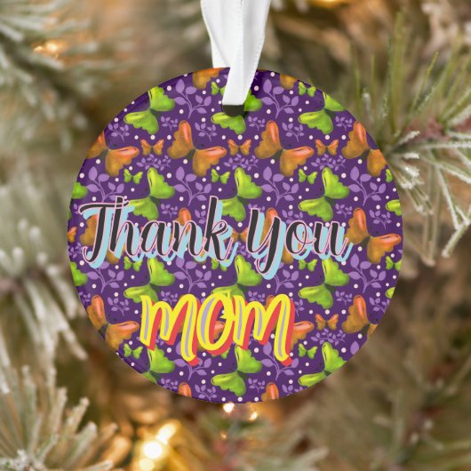 Custom and personalized gift butterfly Pattern   オーナメント (ツリー)