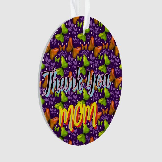 Custom and personalized gift butterfly Pattern   オーナメント (正面)