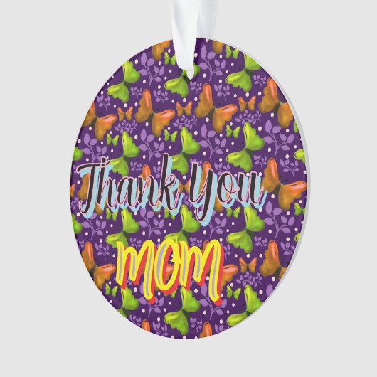 Custom and personalized gift butterfly Pattern   オーナメント (正面)