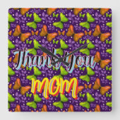 Custom and personalized gift butterfly Pattern   スクエア壁時計 (正面)