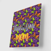 Custom and personalized gift butterfly Pattern   スクエア壁時計 (傾斜)