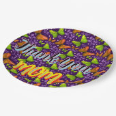 Custom and personalized gift butterfly Pattern   ペーパープレート (アングル)