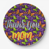 Custom and personalized gift butterfly Pattern   ペーパープレート (正面)