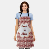 Custom and personalized mother's day floral gift  エプロン (着用した状態)
