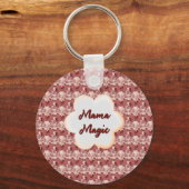 Custom and personalized mother's day floral gift キーホルダー (正面)